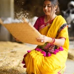 Yellow Cotton Saree