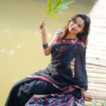 Black Cotton Saree