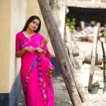 Pink Cotton Saree