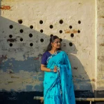 Blue Cotton Saree
