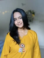 Yellow Hand Stitched Cotton Kurti