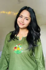 Olive Hand Stitched Cotton Kurti