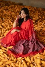Red Cotton Saree
