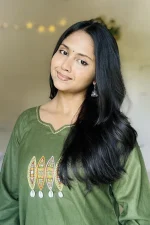 Olive Hand Stitched Cotton Kurti