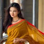 Mustard Yellow Cotton Saree