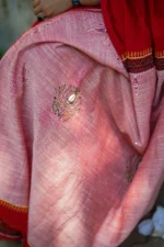 Red Cotton Saree - Image 2