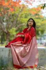 Red Cotton Saree