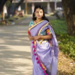 Purple Cotton Saree